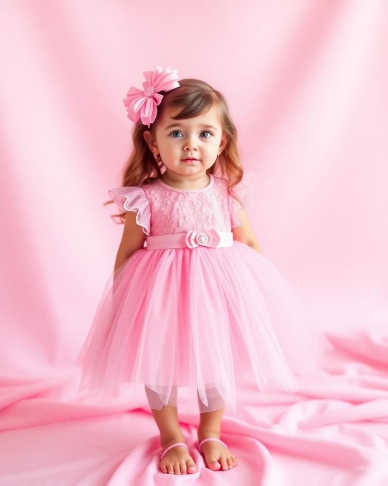 Vestido de Festa Rosa Tulle